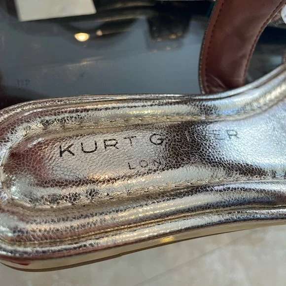 Kurt Geiger London Silver Mayfair Wrap Sandal Size 6.5